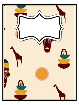 4 Africa Binder Covers and Spines