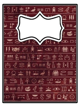 4 Ancient Egypt Binder Covers and Spines