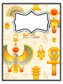 4 Ancient Egypt Binder Covers and Spines