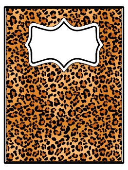 4 Animals Binder Covers and Spines