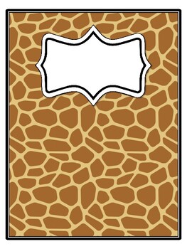 4 Animals Binder Covers and Spines