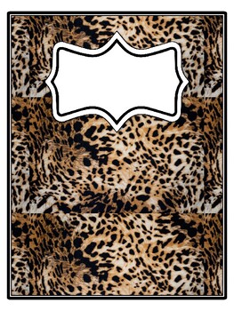 4 Animals Binder Covers and Spines
