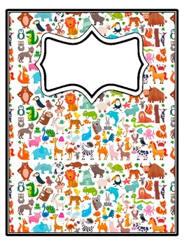 4 Animals Binder Covers and Spines