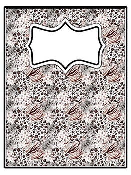 4 Animals Binder Covers and Spines