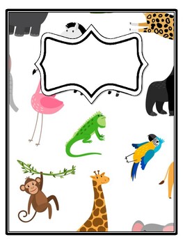 4 Animals Binder Covers and Spines
