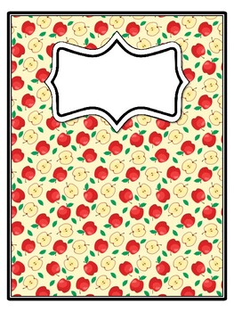 4 Apple Binder Covers and Spines