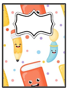 4 Back To School Binder Covers and Spines