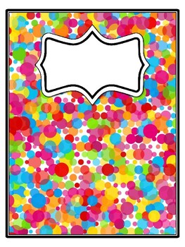 4 Birthday Binder Covers and Spines