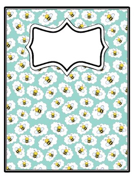 4 Bugs, Bee Binder Covers and Spines