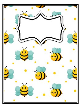 4 Bugs, Bee Binder Covers and Spines