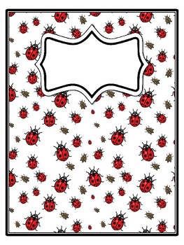 4 Bugs, Ladybug Binder Covers and Spines
