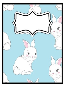 4 Bunny Binder Covers and Spines
