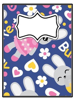 4 Bunny Binder Covers and Spines