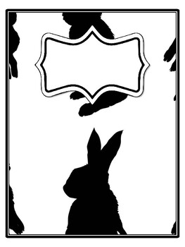 4 Bunny Binder Covers and Spines