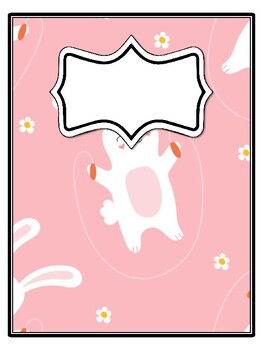 4 Bunny Binder Covers and Spines