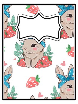 4 Bunny Binder Covers and Spines