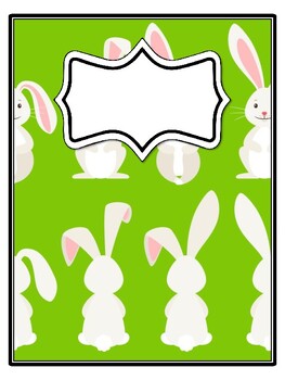 4 Bunny Binder Covers and Spines