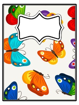 4 Butterflies Binder Covers and Spines