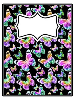 4 Butterflies Binder Covers and Spines