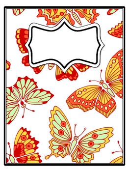4 Butterflies Binder Covers and Spines