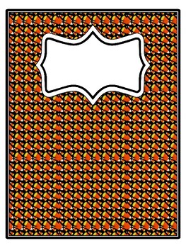 4 Candy Corn Binder Covers and Spines