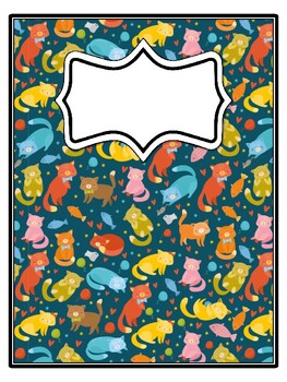 4 Cat Binder Covers and Spines