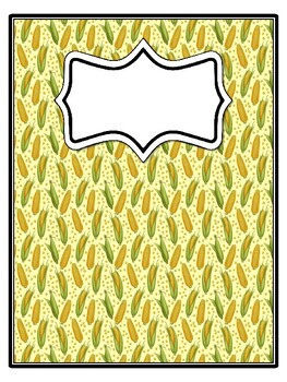 4 Corn, Maize Binder Covers and Spines