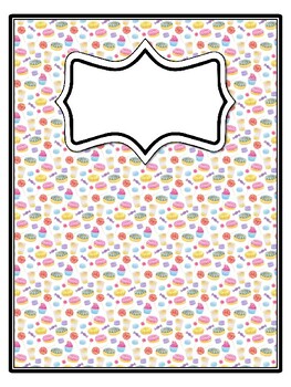 4 Desserts Binder Covers and Spines