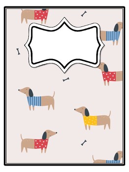 4 Dog Binder Covers and Spines