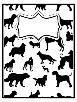 4 Dog Binder Covers and Spines