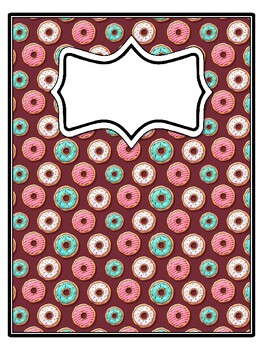 4 Donut Binder Covers and Spines
