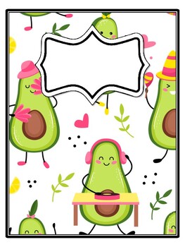 4 Fruits, Avocado Binder Covers and Spines