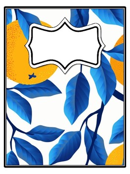 4 Fruits, Oranges Binder Covers and Spines