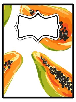 4 Fruits, Papaya Binder Covers and Spines