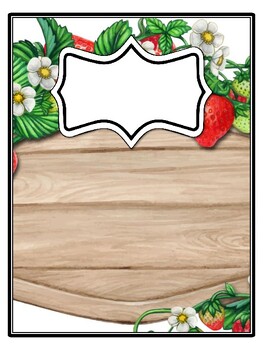 4 Fruits, Strawberry Binder Covers and Spines