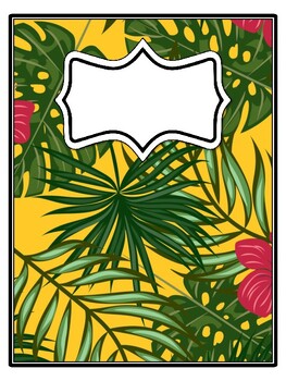 4 Hibiscus, Tropical Flowers Binder Covers and Spines