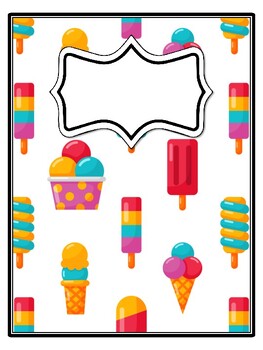 4 Ice Cream Binder Covers and Spines