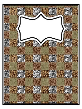 4 Jungle Binder Covers and Spines