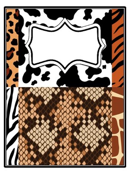 4 Jungle Binder Covers and Spines