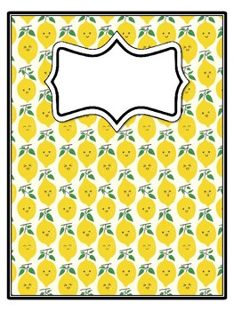 4 Lemon Binder Covers and Spines