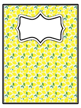 4 Lemon Binder Covers and Spines