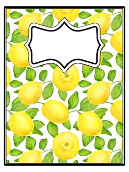 4 Lemon Binder Covers and Spines