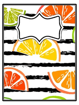 4 Lemon Binder Covers and Spines