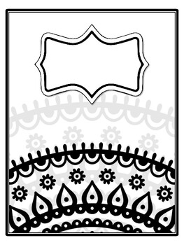 4 Mandala Binder Covers and Spines, Mandala Back To School Coloring Pages