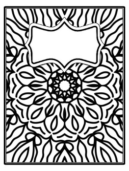 4 Mandala Binder Covers and Spines, Mandala Back To School Coloring Pages
