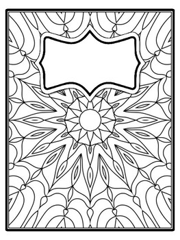 4 Mandala Binder Covers and Spines, Mandala Back To School Coloring Pages