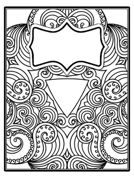 4 Mandala Binder Covers and Spines, Mandala Back To School Coloring Pages