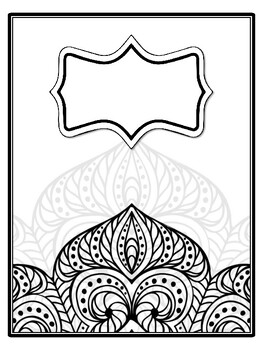 4 Mandala Binder Covers and Spines, Mandala Back To School Coloring Pages