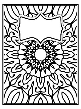 4 Mandala Binder Covers and Spines, Mandala Back To School Coloring Pages
