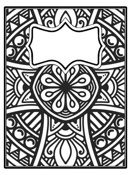 4 Mandala Binder Covers and Spines, Mandala Back To School Coloring Pages